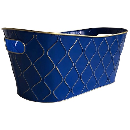 Lawnitator 2354-D6 13 in. Royal Blue Metal Planter LA3256097
